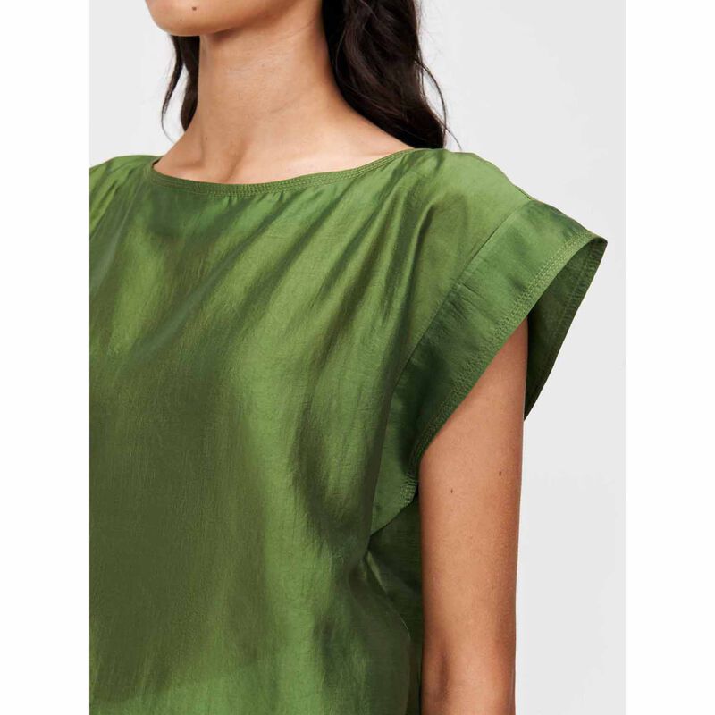 Veronika Maine Light Tencel Boat Neck Top image number 2